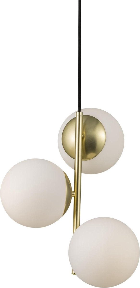 Nordlux lilly suspension-e14-verre opale laiton