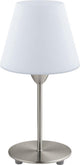 Eglo damasco 1 - lampe de table - 1 lumière - nickel mat - blanc