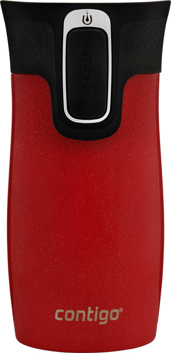 Contigo west loop mini tasse thermos autoscellante baie de goji - tasse isotherme en acier inoxydable, tasse à café à emporter, sans BPA, tasse étanche à emporter avec couvercle facile à nettoyer, garde au chaud jusqu'à 6 heures, 300 ml