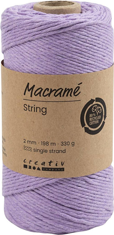 Crétiv Company Macrame Cord Purple, 198m