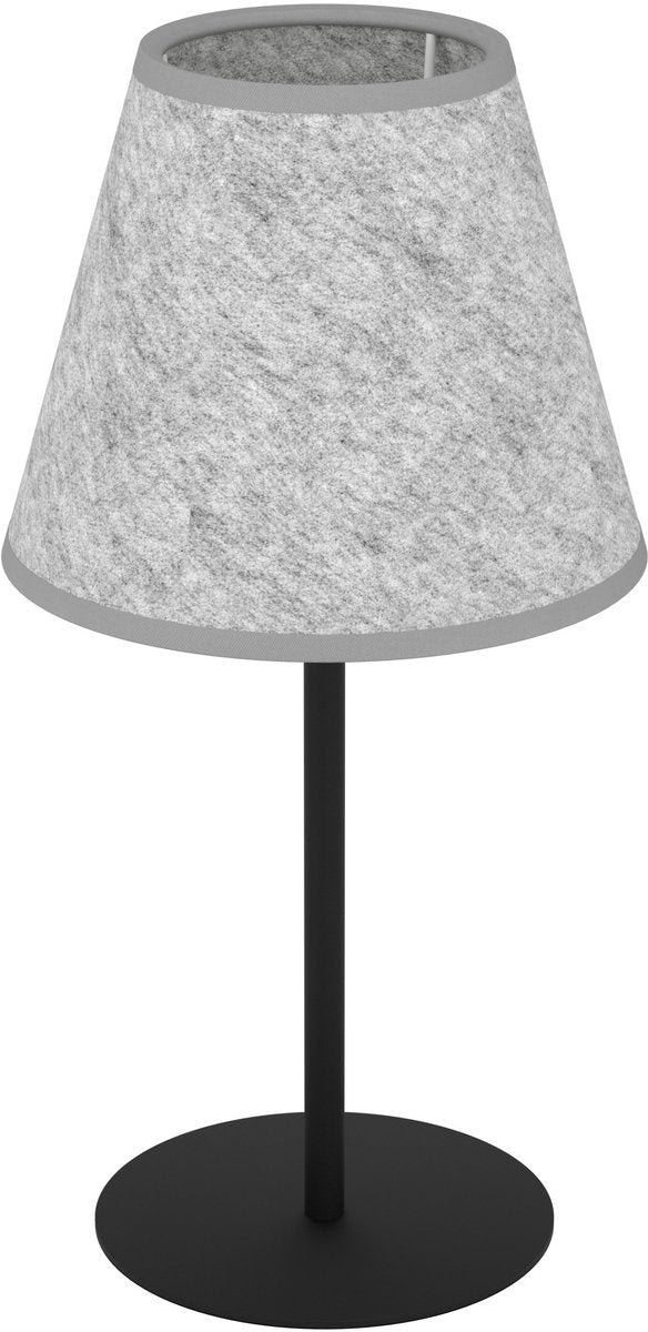Lampe de table Eglo alsager - e27 - 39,5 cm - gris noir - acier feutre