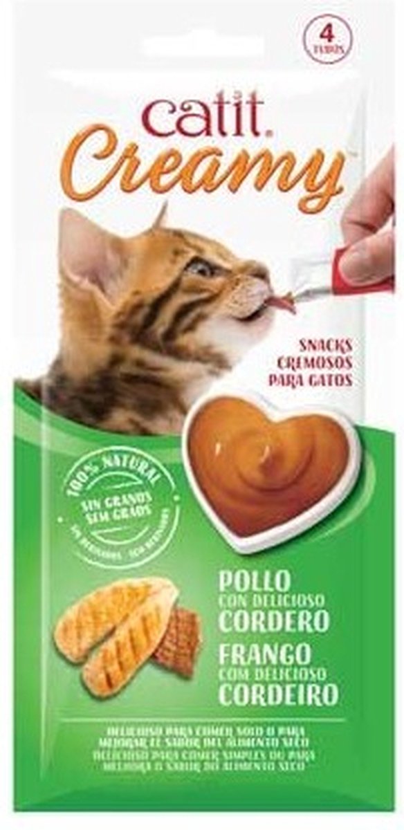 Catit cat it - snack pour chat - chat - ca crémeux poulet et agneau 15x10g - 1pc