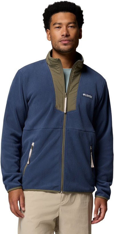 Pull outdoor homme Columbia sequoia grove™ en polaire entièrement zippée - montagne foncée, vert pierre
