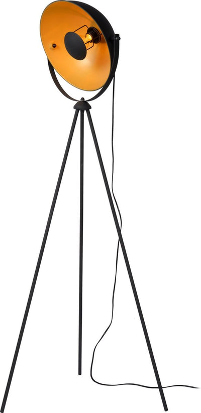 Lucide alvaro - lampadaire - 1xe27 - noir