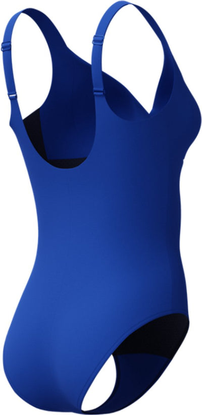 Maillot de bain 1 pièce de sport femme shaper noeud croisé Speedo - bleu