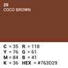 Papier de fond supérieur 20 Coco Brown 1,35 x 11m