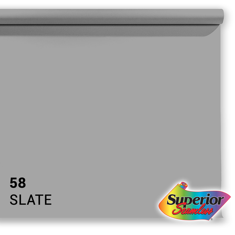 Papier d'arrière-plan supérieur 58 Gris d'ardoise 1,35 x 11m