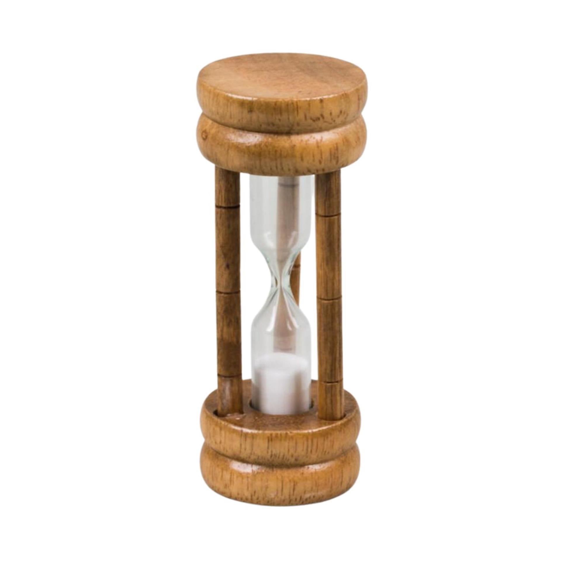 Sablier Metaltex 3 minutes bois foncé