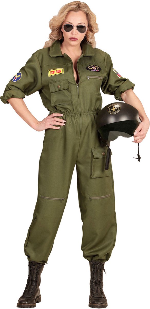Costume de pilote d'avion de chasse Widmann pour femme