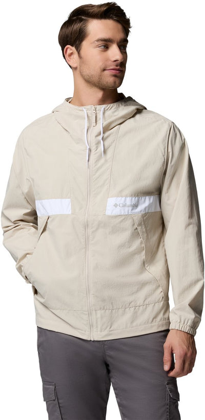 Veste outdoor homme coupe-vent à capuche Columbia Spire Valley™ - pierre foncée, blanc