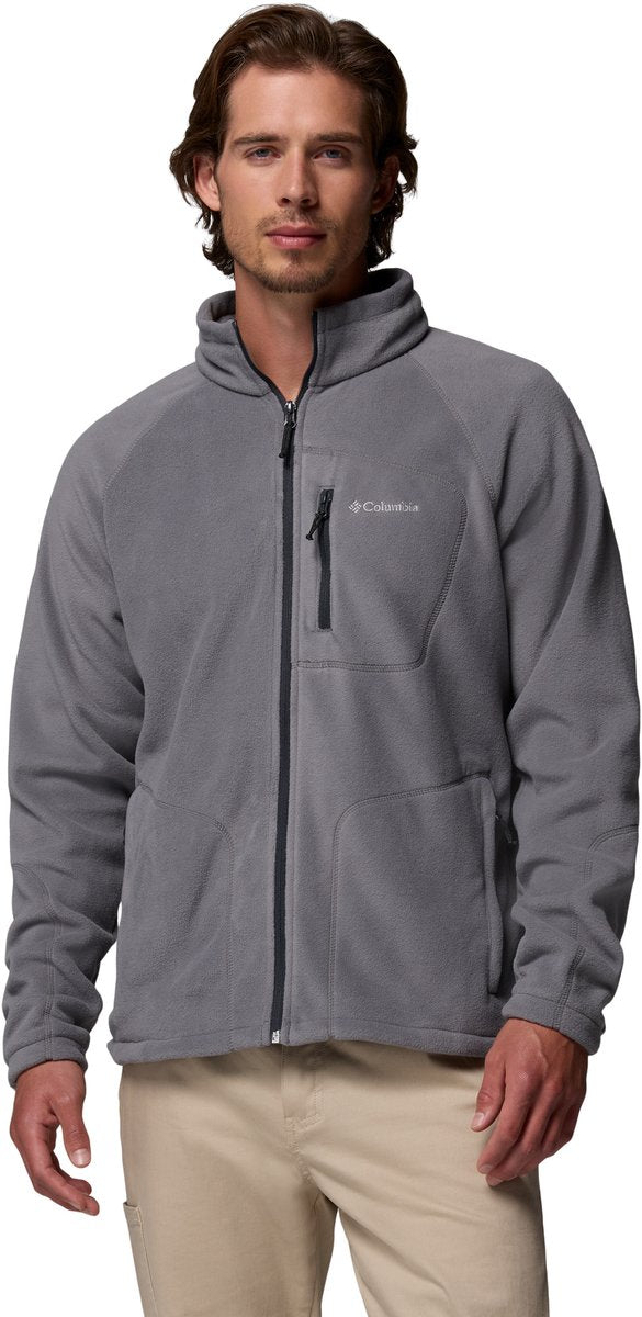 Columbia fast trek ii gilet hommes avec fermeture éclair - gilet polaire homme - gilet d'extérieur - gris - taille s