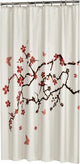 Fleur de peau de phoque - rideau de douche 180x200 cm - polyester - rouge