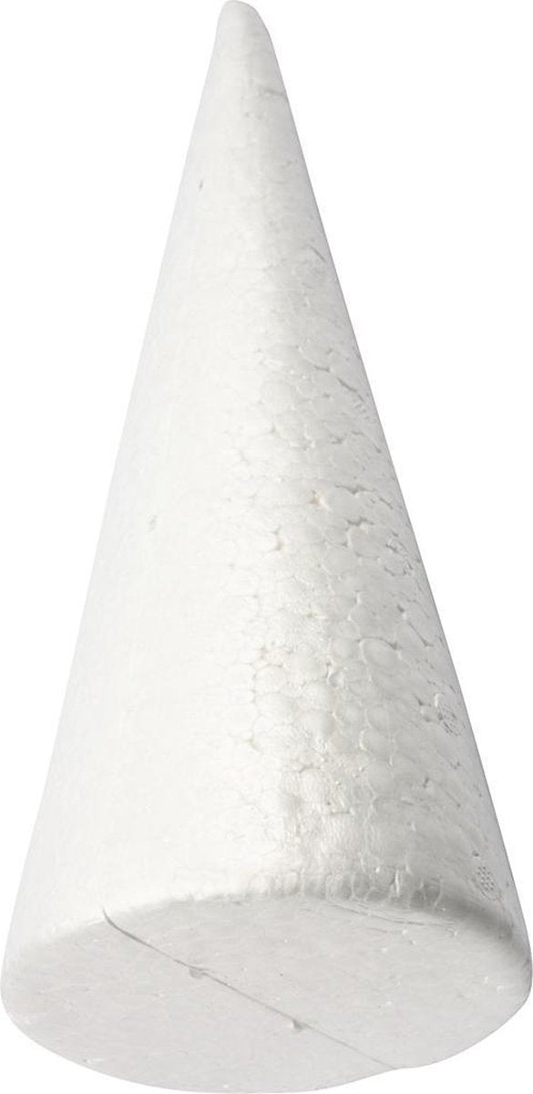 Creativ Company Styropor Kegel White, 35 cm