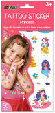 Autocollants de tatouage Avenir - princesse - 50 pièces - durée 3 à 5 jours - 3 ans