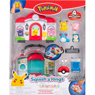 Jazwares squish-a-longs - ensemble de jeu moyen (centre Pokémon)