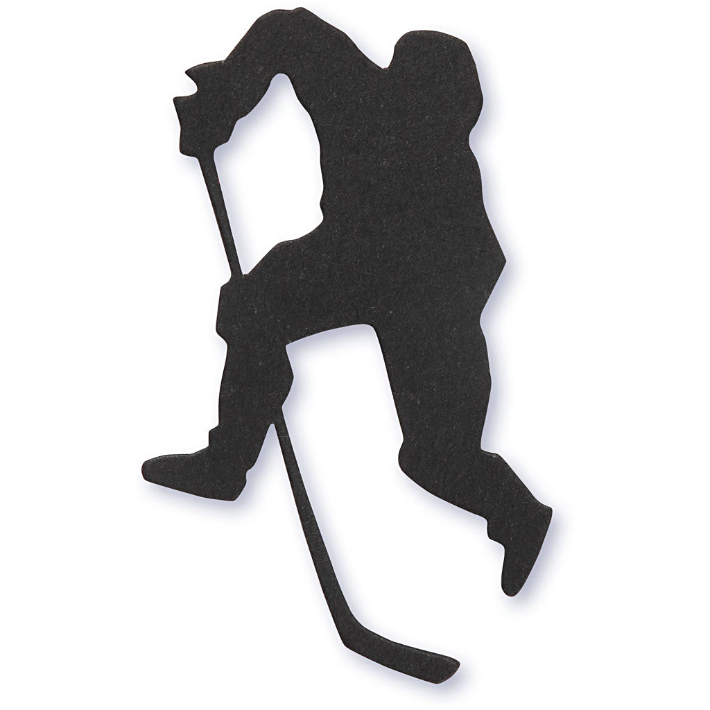 Étiquette d'entreprise Creativ, joueur de hockey sur glace, taille 54x64 mm, noir, 10 pièces 1 boîte