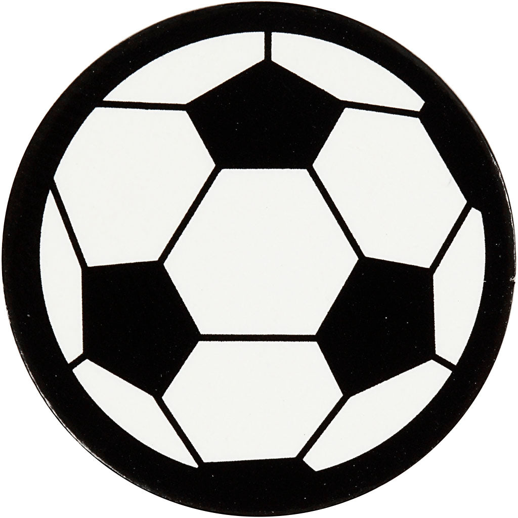 Étiquette d'entreprise Creativ, football, d 25 mm, blanc noir, 20 pièces 1 boîte