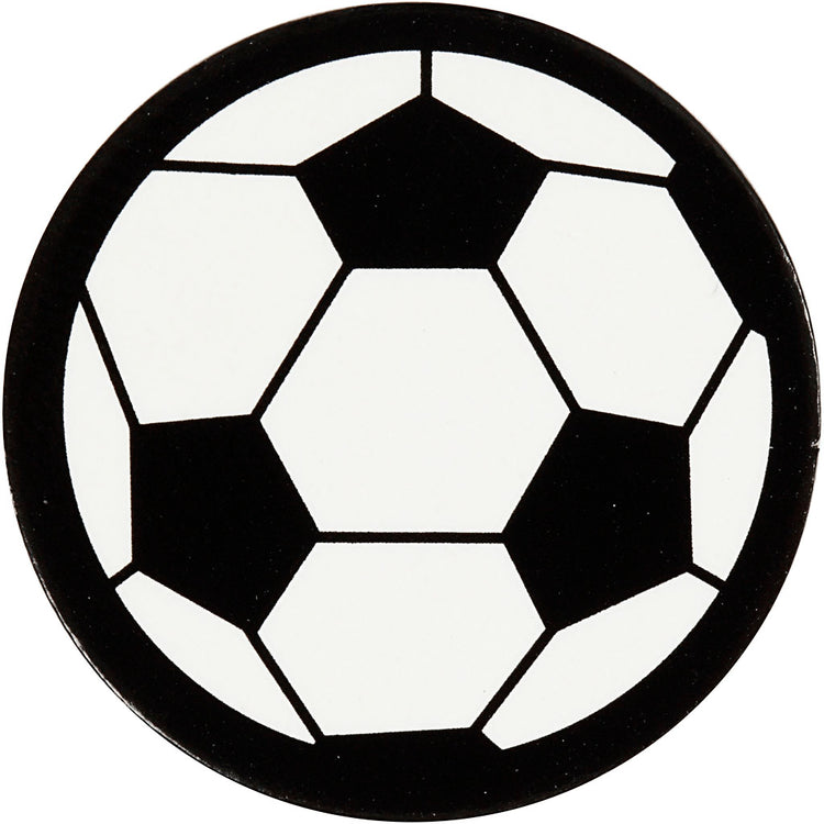 Étiquette d'entreprise Creativ, football, d 25 mm, blanc noir, 20 pièces 1 boîte