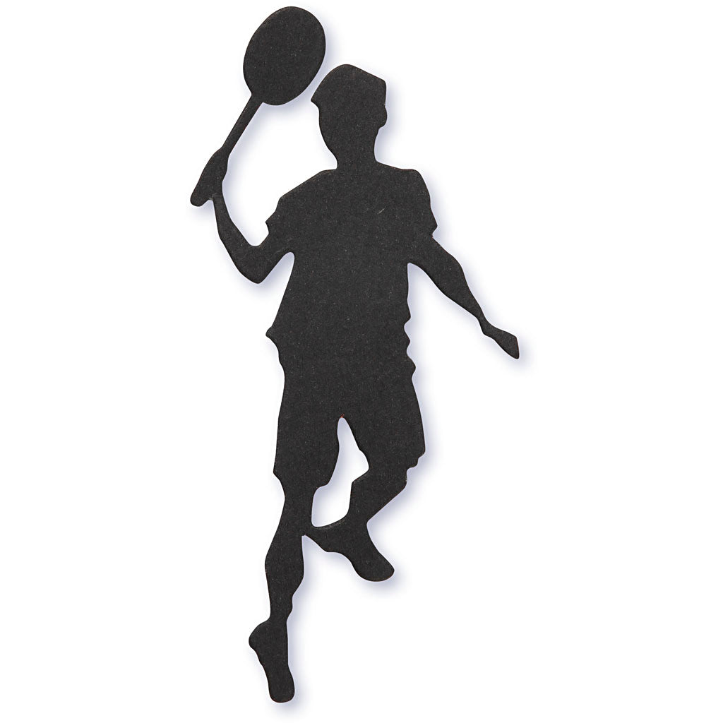 Étiquette d'entreprise Creativ, joueur de badminton, format 40x90 mm, noir, 10 pièces 1 boîte