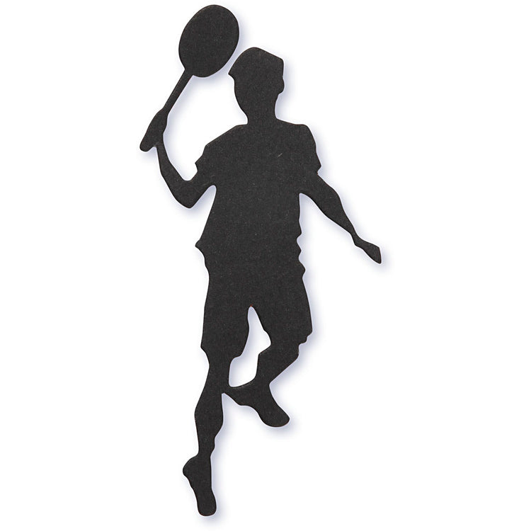 Étiquette d'entreprise Creativ, joueur de badminton, format 40x90 mm, noir, 10 pièces 1 boîte