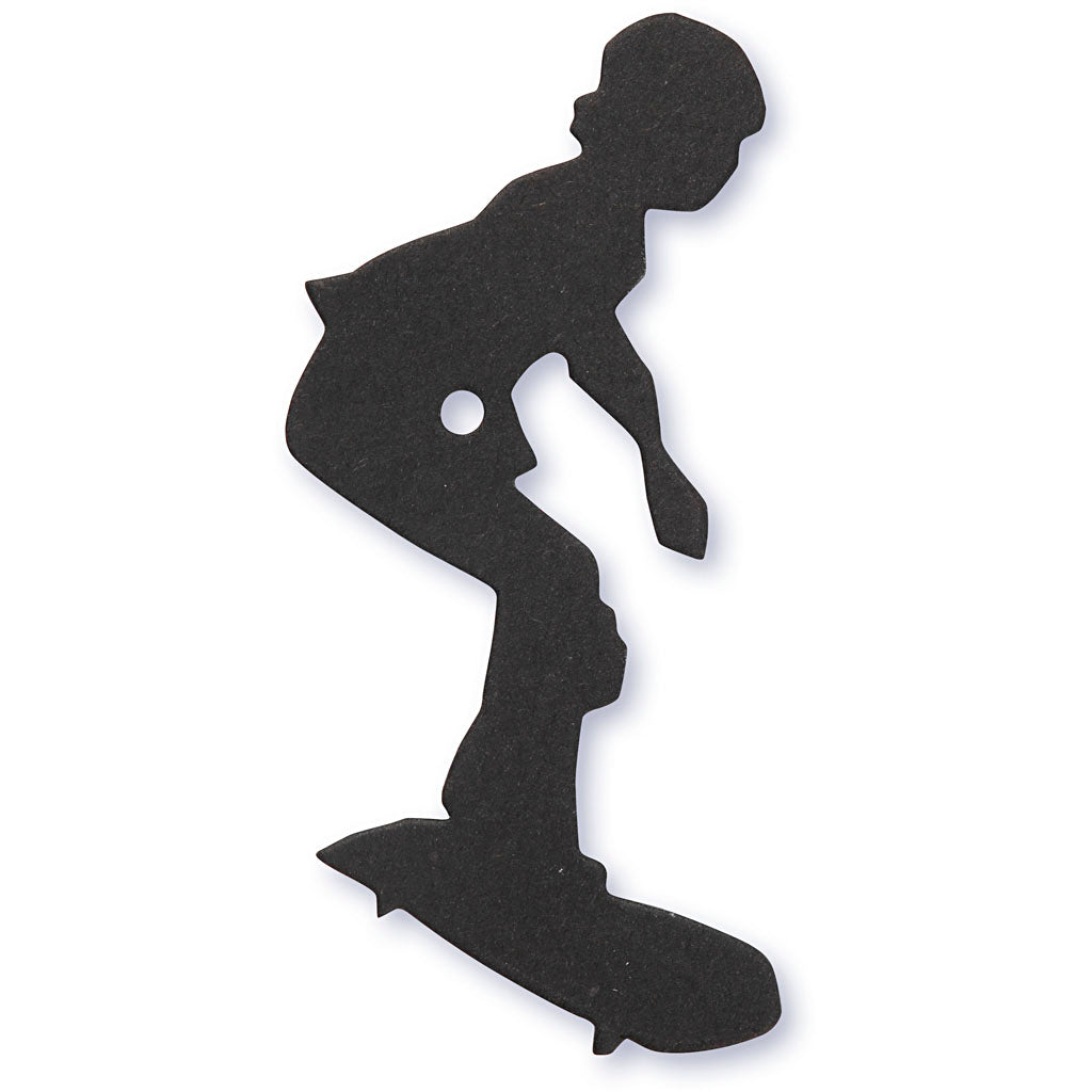 Étiquette d'entreprise Creativ, patineur, taille 56x67 mm, noir, 10 pièces 1 boîte