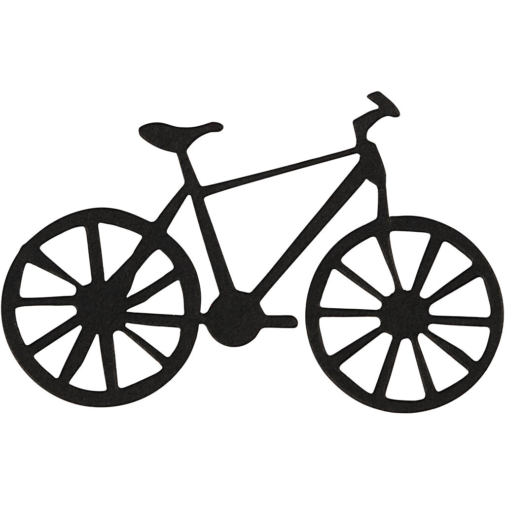 Étiquette d'entreprise Creativ, vélo, taille 77x48 mm, noir, 10 pièces 1 boîte