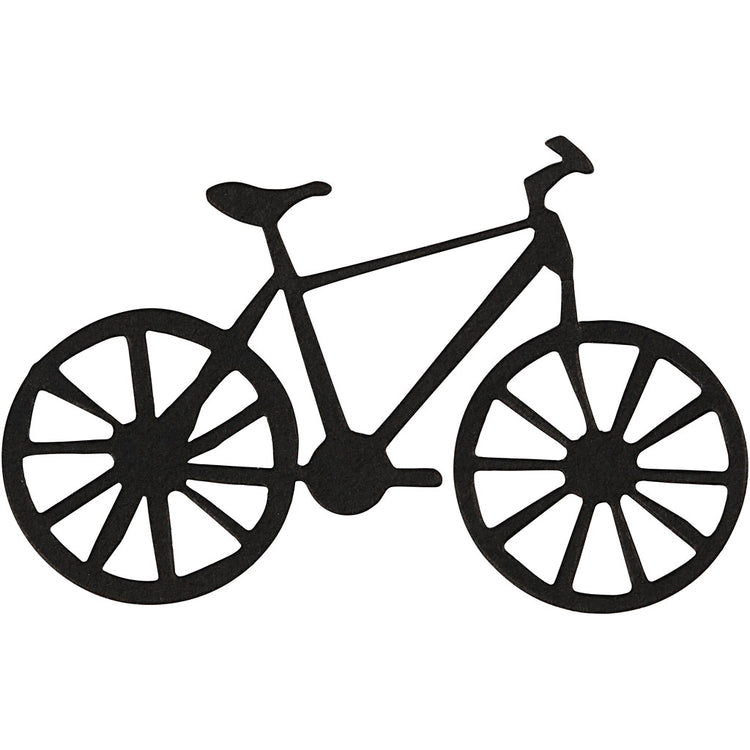Étiquette d'entreprise Creativ, vélo, taille 77x48 mm, noir, 10 pièces 1 boîte