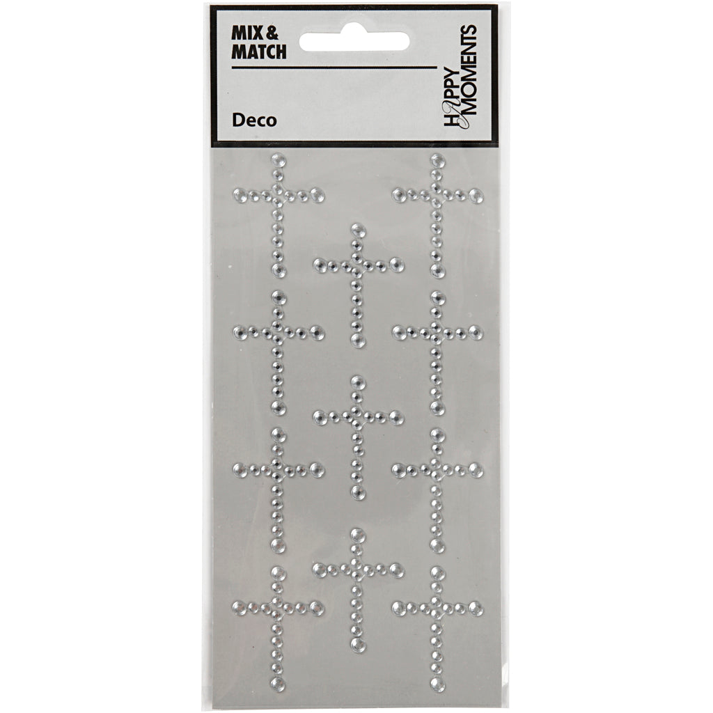 Strass Creativ company, dim. 35x25 mm, argent, 11 pièces, 1 boîte