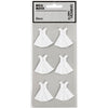 Autocollants Creativ company, robe, format 35x31 mm, blanc, 6 pièces 1 boîte