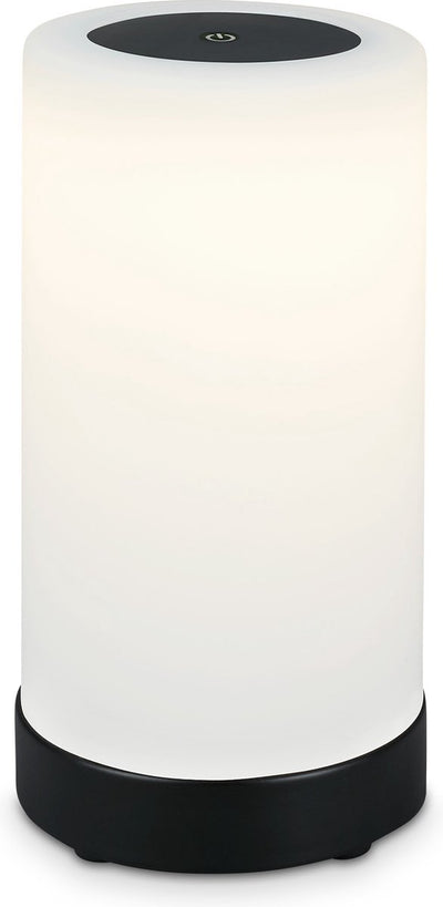 Briloner - lama - lampe de table LED à batterie - dimmable - lampe de table LED en verre - sans fil - fonction tactile - 3 300k - blanc chaud - noir - 245x125 mm (hxd)