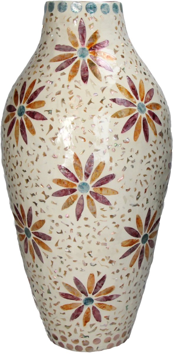 Vase collection Hd capiz multi 24x24x50cm
