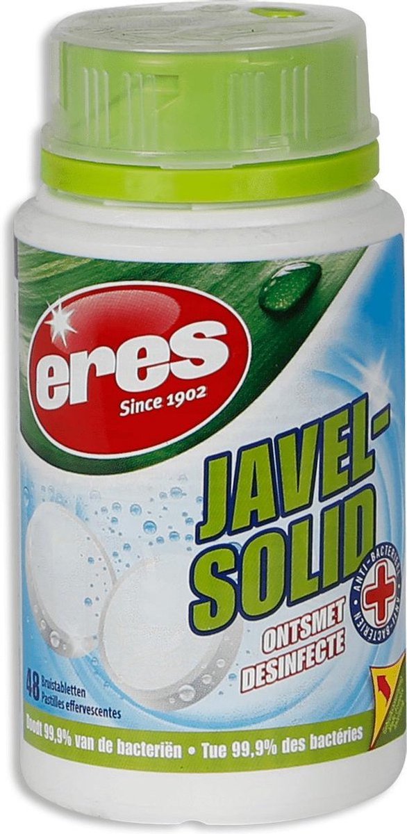 Comprimé effervescent solide Eres Javel - 48 pièces.