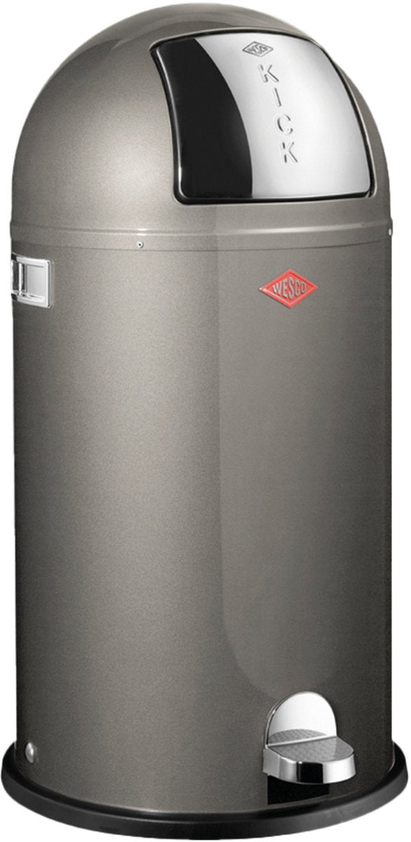 Poubelle Wesco kickboy | poubelle à pédale | 40 litres | métal - graphite | poubelle - fabriquée en Allemagne