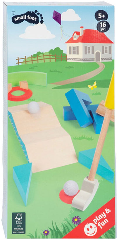 Mini golf en bois à petit pied, 20dlg.