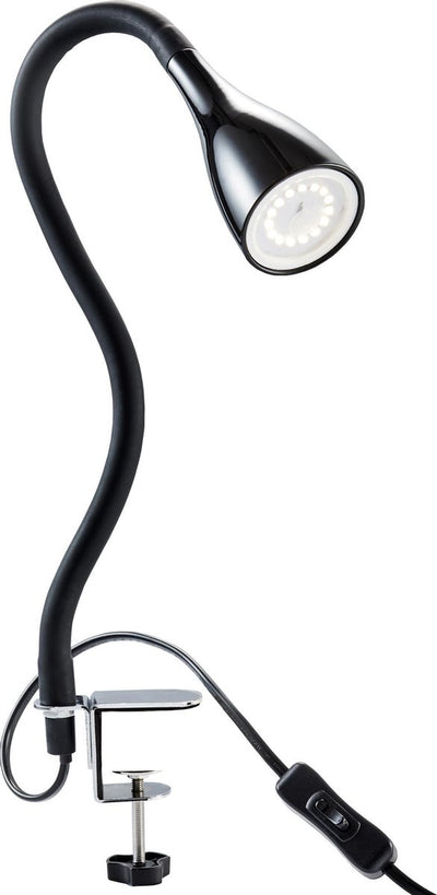 B.k.licht - lampe de bureau - lampe à pince dimmable - lampe de table avec source lumineuse gu20 - 5w - 400lm - lumière blanc chaud - 5,5 × 60 cm