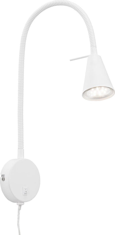 Briloner tusa - Applique LED - lampe de bureau pivotante - lampe de chevet avec lumière blanc chaud - 4,7 w - blanc - ø8 x 45 cm