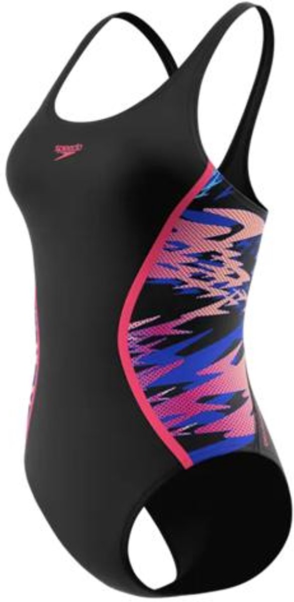 Speedo maillot de bain 1 pièce de sport femme hyperboom muscleback - noir rose