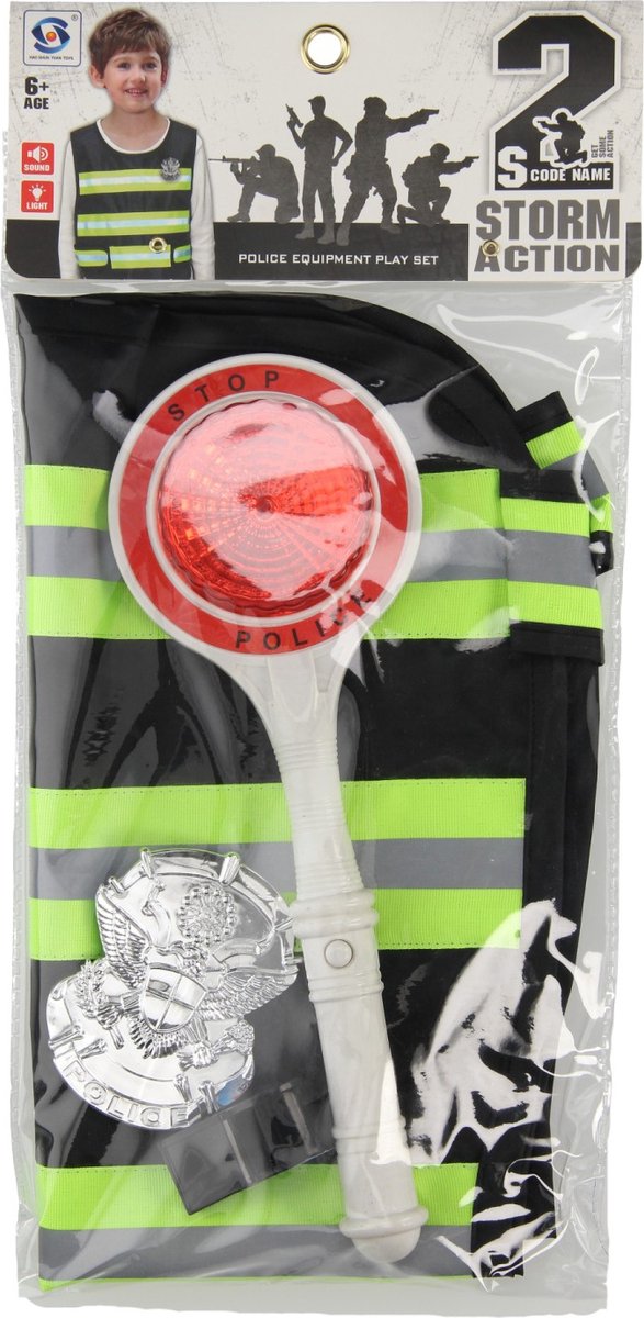 Police set avec un flue de standboard, 3DLG.