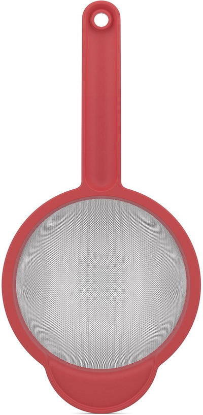 Tamis Mepal chef it - 16,7 cm - avec boucle de suspension pratique - s'adapte aux bols à mélanger - résistant à la chaleur jusqu'à 110°c - passe au lave-vaisselle - ustensiles de cuisson - corail