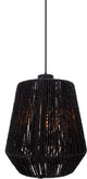 Lampe à suspension Eglo persley - e27 - ø 22 cm - noir - papier