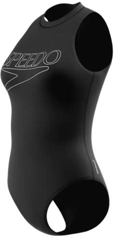 Maillot de bain de sport 1 pièce femme Speedo endurance+ logo hydra suit - noir et blanc