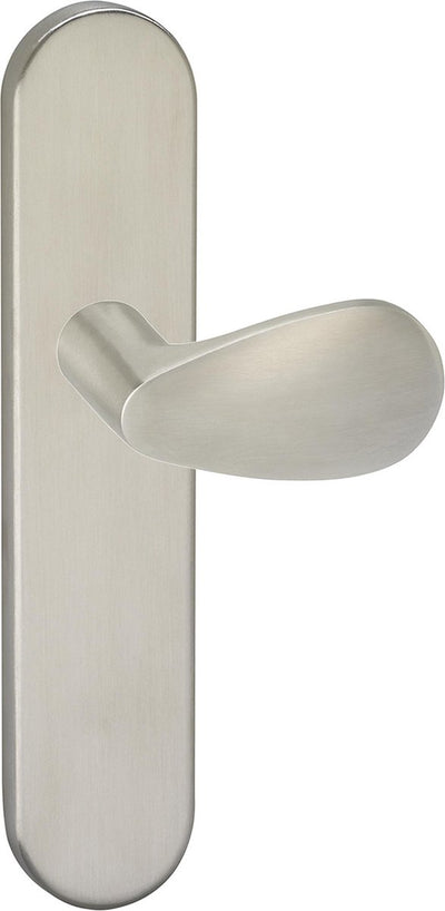 Poignée de porte Impresso - derby - pour l'intérieur - ovale - bouclier de porte - acier inoxydable - 2 pièces