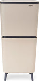 Brabantia sortup hi poubelle 20 + 25 litres - tri des déchets - beige doux