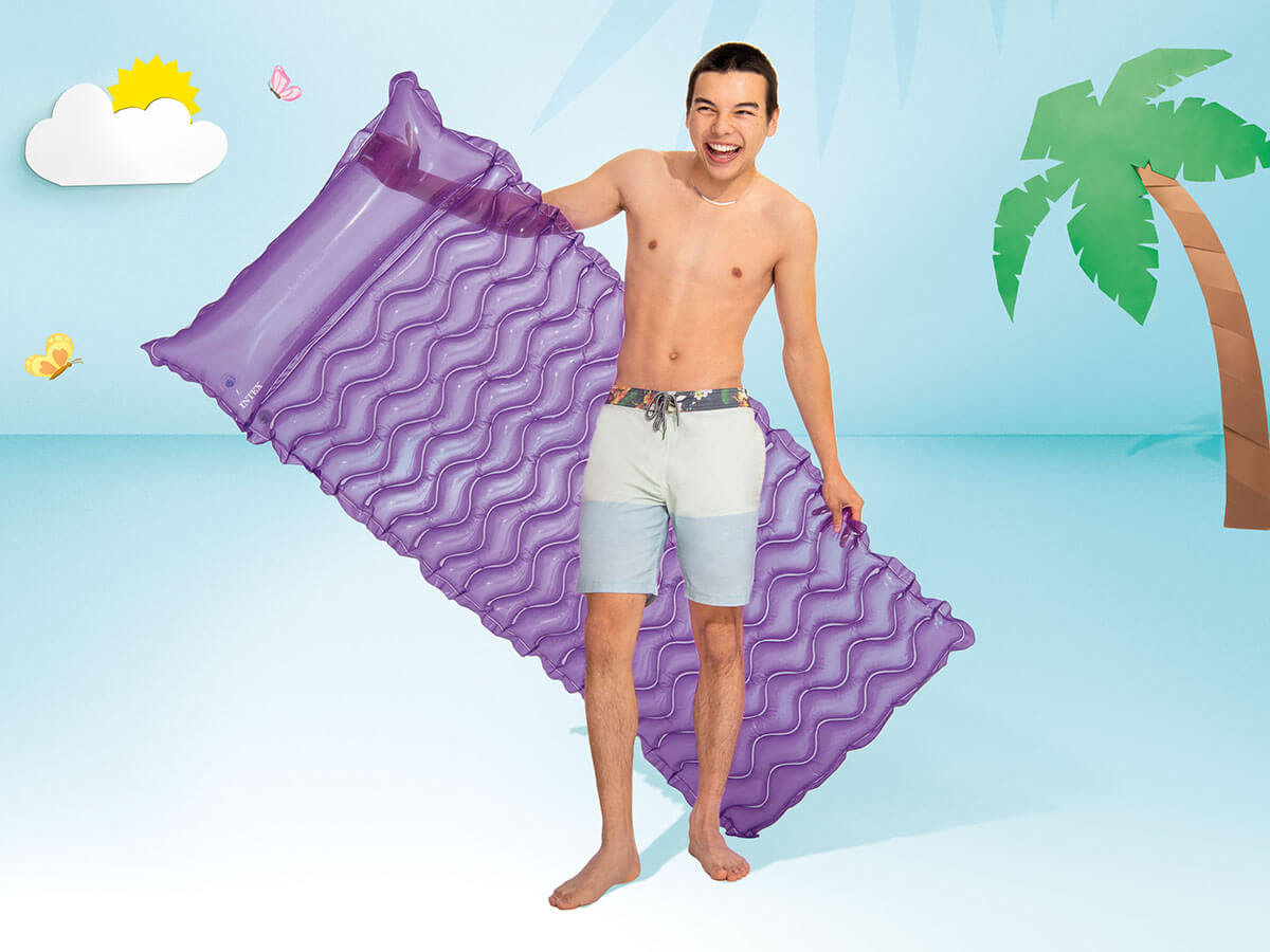 Matelas pneumatique Intex toat n float wave-violet