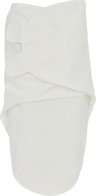 Couverture d'emmaillotage Meyco baby uni - blanc cassé - 0-3 mois - 1,0 tog