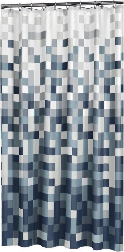Rideau de douche Sealskin pixel 180x200 cm - polyester - noir