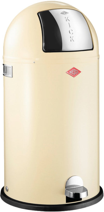 Poubelle Wesco kickboy | poubelle à pédale | 40 litres | métal - amande | poubelle - fabriquée en Allemagne
