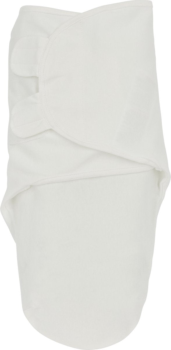 Couverture d'emmaillotage Meyco baby uni - blanc cassé - 0-3 mois - 1,0 tog