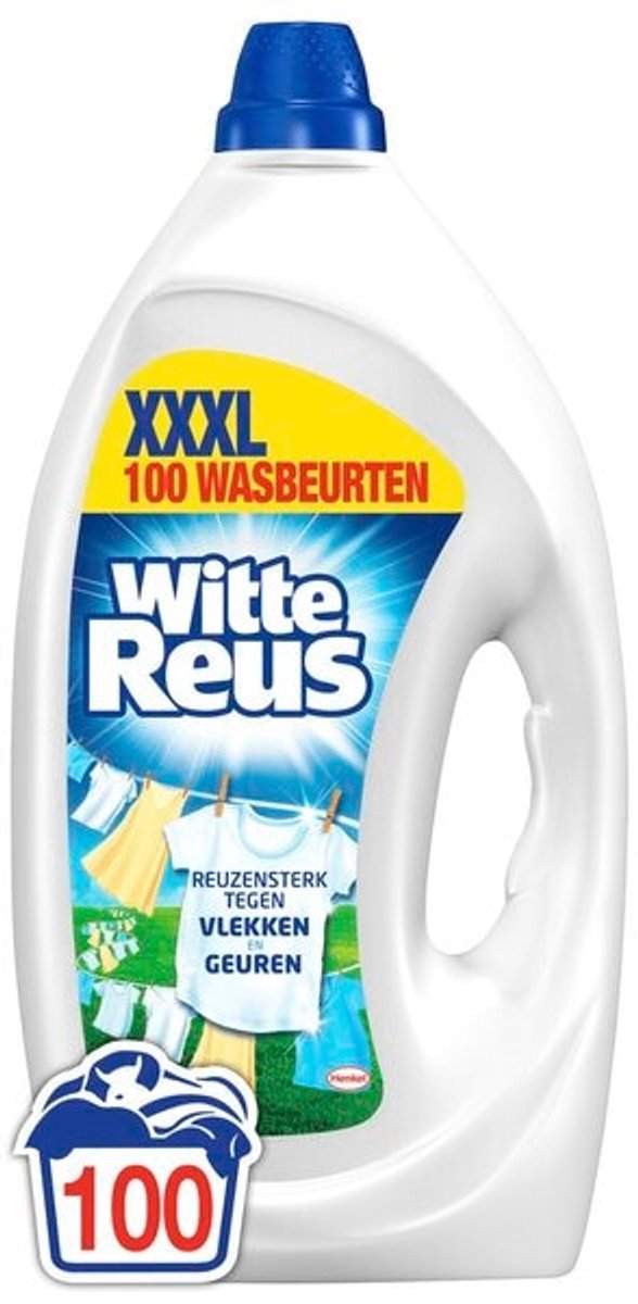 Gel géant blanc - lessive liquide - lessive blanche - 100 lavages - conditionnement vrac
