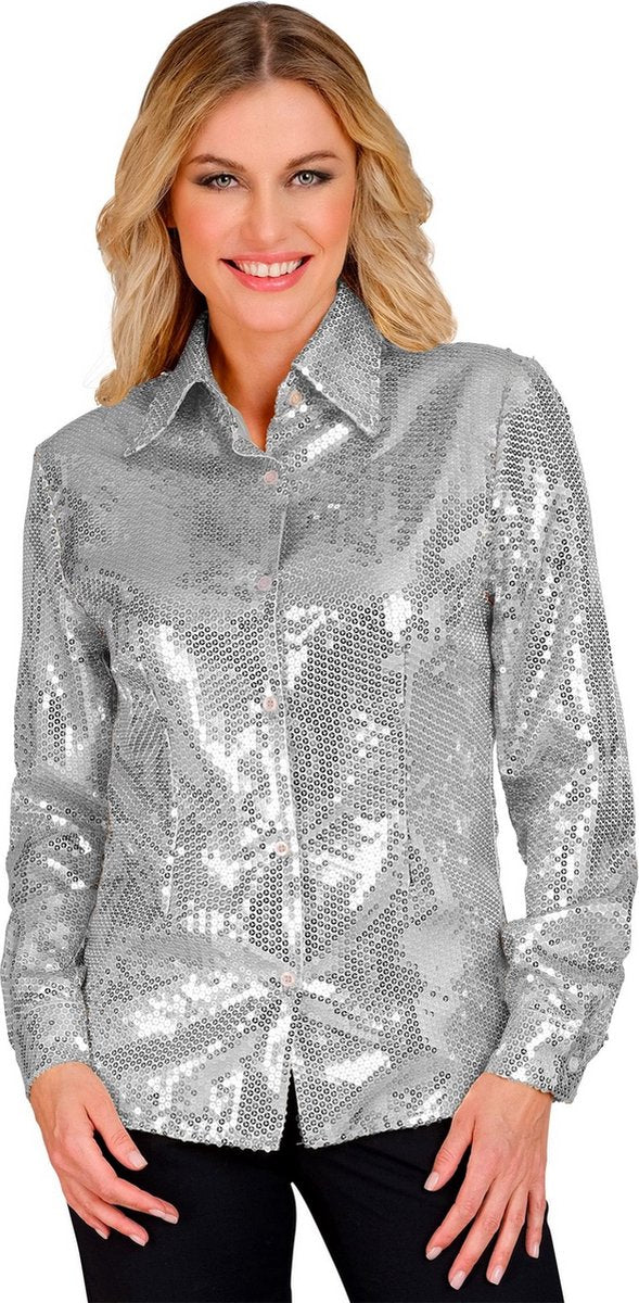 Chemisier à sequins Widmann argent brillant femme